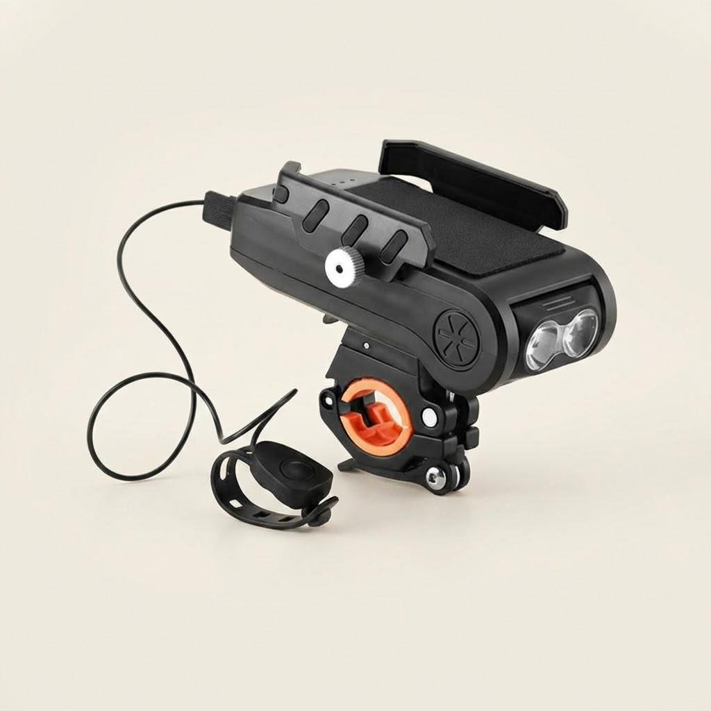 Rechargeable 4 in 1 Bike Light LED Flashlight Horn Power Bank Holder Phone Stand Bicycle Front Lamp чорний
Rechargeable 4 in 1 Bike Light LED Flashlight Horn Power Bank Holder Phone Stand Bicycle Front Lamp чорний