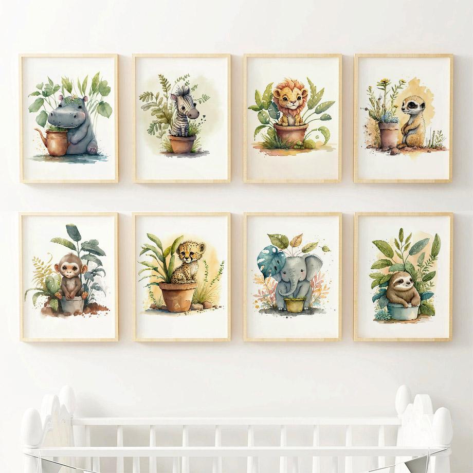 Lion Elephant Hippopotamus Monkey Safari Animal Nursery Boy Bedroom Wall Art Children Paintings Poster Baby Kids Room Decoration 21cm×30cm NoFrame
Lion Elephant Hippopotamus Monkey Safari Animal Nursery Boy Bedroom Wall Art Children Paintings Poster Baby Kids Room Decoration 21cm×30cm NoFrame