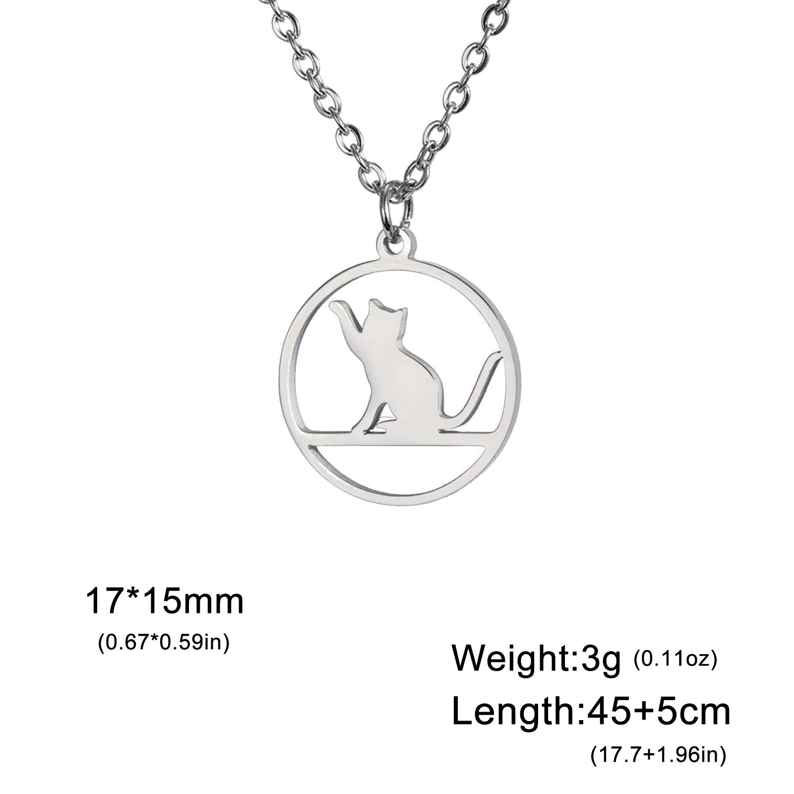 Cazador Cat Kitten Round Pendant Necklaces for Women Stainless Steel Cute Charm Necklace Gift Gold Color Jewelry 2026 Wholesale 45-50cm
Cazador Cat Kitten Round Pendant Necklaces for Women Stainless Steel Cute Charm Necklace Gift Gold Color Jewelry 2026 Wholesale 45-50cm