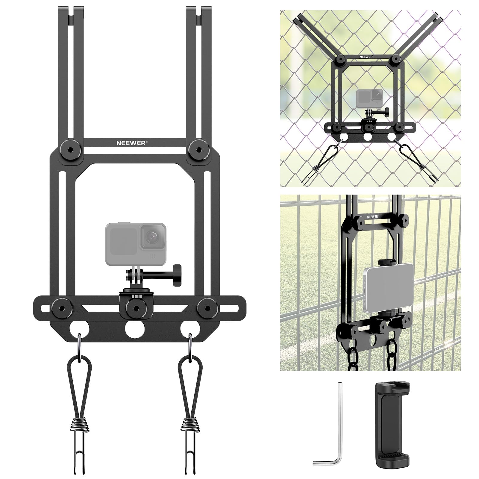 NEEWER Fence Mount for Cameras with Smartphone Shock Compatible with GameChanger Camera GoPro Chain Link Net Fence Mounting Suitable for Recording чорний
NEEWER Fence Mount for Cameras with Smartphone Shock Compatible with GameChanger Camera GoPro Chain Link Net Fence Mounting Suitable for Recording чорний