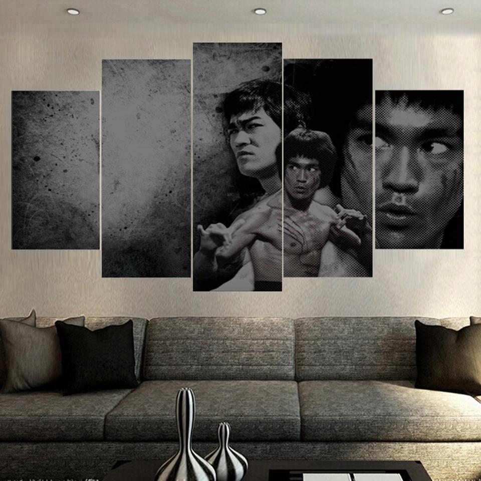 Wall Art Canvas Painting Home Decor Frame 5 Panels Kung Fu Superstar Bruce Lee Picture Modular HD Prints Poster For Living Room No Frame
Wall Art Canvas Painting Home Decor Frame 5 Panels Kung Fu Superstar Bruce Lee Picture Modular HD Prints Poster For Living Room No Frame