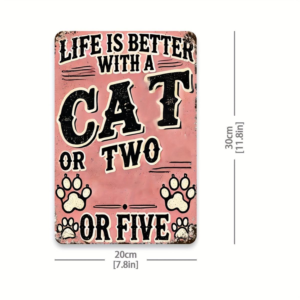 Life is Better with Cats Metal Sign Vintage Pink Black Paw Print Iron Wall ArtDurable D FlatDecor for Man Cave Bedroom Bar 20x30cm(7.8x11.8inch)
Life is Better with Cats Metal Sign Vintage Pink Black Paw Print Iron Wall ArtDurable D FlatDecor for Man Cave Bedroom Bar 20x30cm(7.8x11.8inch)