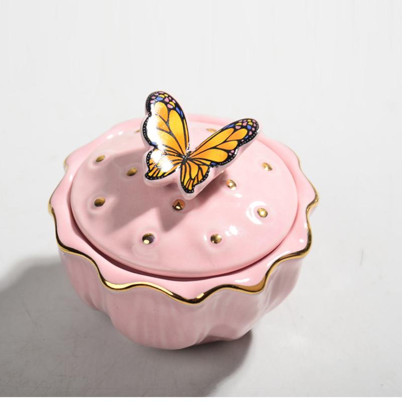 Ceramic Butterfly Jewelry Box with Lid Candy Jar Fine Home Nuts Powder Pill Sealed Jar Necklace Earrings Ring Storage Container
Ceramic Butterfly Jewelry Box with Lid Candy Jar Fine Home Nuts Powder Pill Sealed Jar Necklace Earrings Ring Storage Container