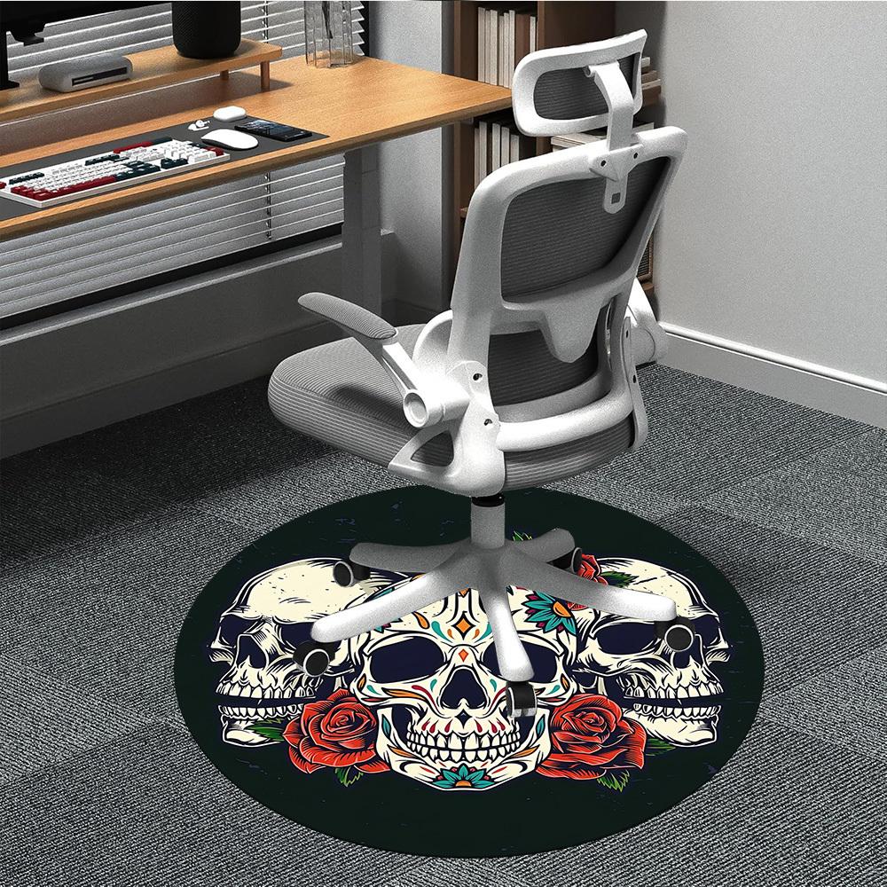 1pc Skull Roses Design Office Round Rug, Non-slip, Soft and Durable Office Rug for Interior Decoration, Perfect for Office, Beautiful Decoration yy260 80cm by 80cm
1pc Skull Roses Design Office Round Rug, Non-slip, Soft and Durable Office Rug for Interior Decoration, Perfect for Office, Beautiful Decoration yy260 80cm by 80cm