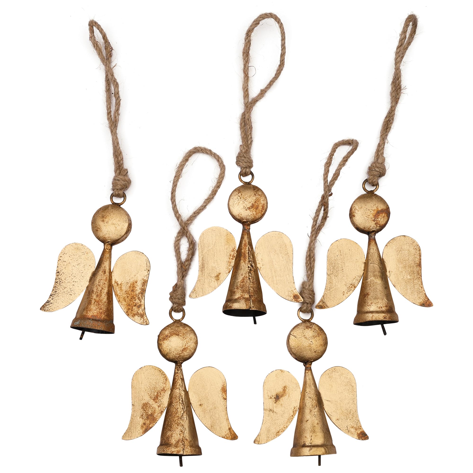 5 Pcs Rustic Gold Angel Christmas Ornaments – 4.5 Hanging Figurines with Bells & Jute Rope for Tree, Memorial, Farmhouse & Holiday Decor
5 Pcs Rustic Gold Angel Christmas Ornaments – 4.5 Hanging Figurines with Bells & Jute Rope for Tree, Memorial, Farmhouse & Holiday Decor