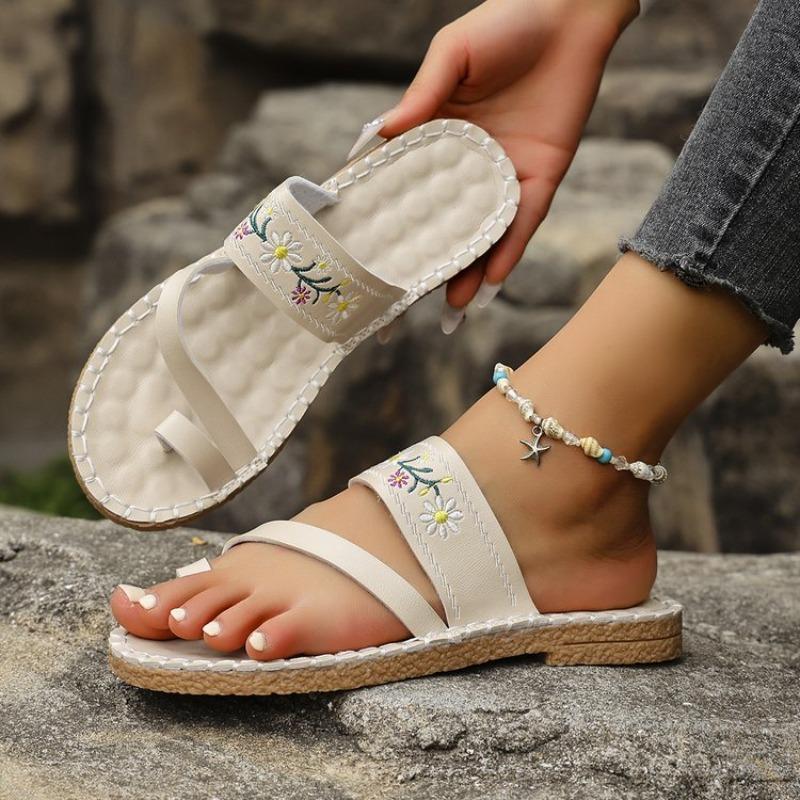 Модные женские летние однотонные простые ретро туфли с ремешком на щиколотке с круглым носком и плоским дном больших размеров в римском стиле Comfyfor Women 35