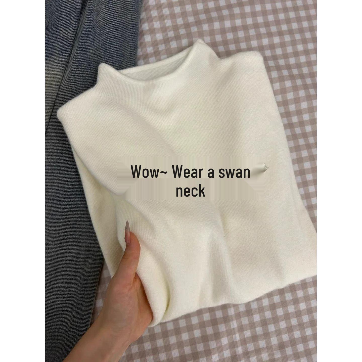 Temperament Slim Fit Knitted Sweater: Half High Neck, Straight Shoulder, Long Sleeve, Solid Color, Autumn Top One Size
Temperament Slim Fit Knitted Sweater: Half High Neck, Straight Shoulder, Long Sleeve, Solid Color, Autumn Top One Size