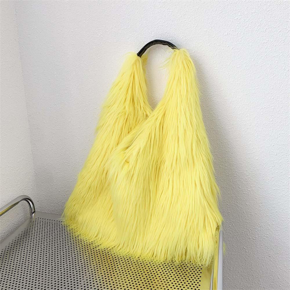 Casual Stripe Faux Fur Ladies Tote Large Capacity Portable Furry Tote Bag Soft Solid Color Plush Shoulder Bag Students жёлтый
Casual Stripe Faux Fur Ladies Tote Large Capacity Portable Furry Tote Bag Soft Solid Color Plush Shoulder Bag Students жёлтый