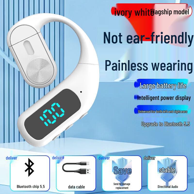 VINLLEY K1 Air Conduction Business Ear-hook Bluetooth Headset
VINLLEY K1 Air Conduction Business Ear-hook Bluetooth Headset