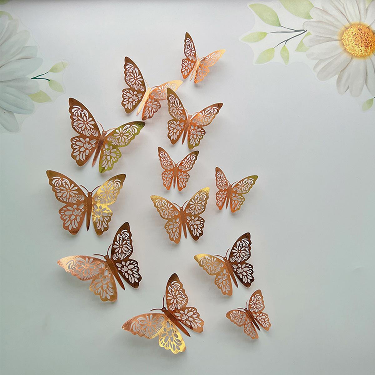 72 3D Butterfly Wall Stickers for Bedroom Living Room Home Decoration Hollow Butterfly Paper 72 piece
72 3D Butterfly Wall Stickers for Bedroom Living Room Home Decoration Hollow Butterfly Paper 72 piece