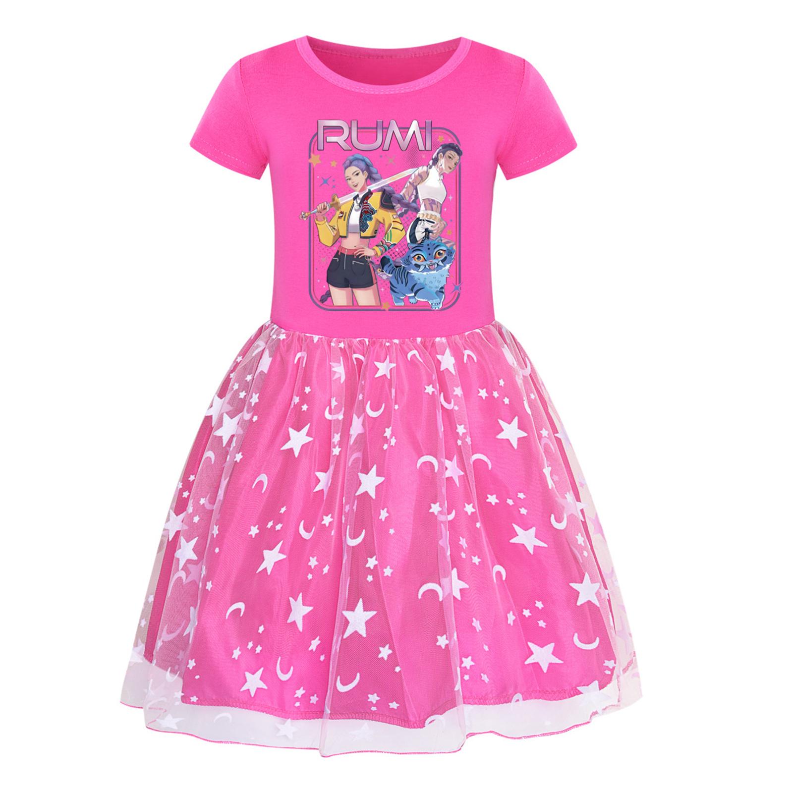 Girls Star-Print Skirt Round-Neck Short-Sleeve Colorful Lace Patchwork Dress 120
Girls Star-Print Skirt Round-Neck Short-Sleeve Colorful Lace Patchwork Dress 120