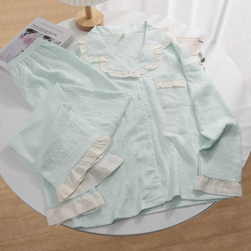 A Bao Xi Women s Cloud Cotton Lace Pajama Set - Long Sleeve, Long Pants Cardigan, Lapel Collar, Comfortable Spring Homewear Large світло-зелений колір
A Bao Xi Women s Cloud Cotton Lace Pajama Set - Long Sleeve, Long Pants Cardigan, Lapel Collar, Comfortable Spring Homewear Large світло-зелений колір