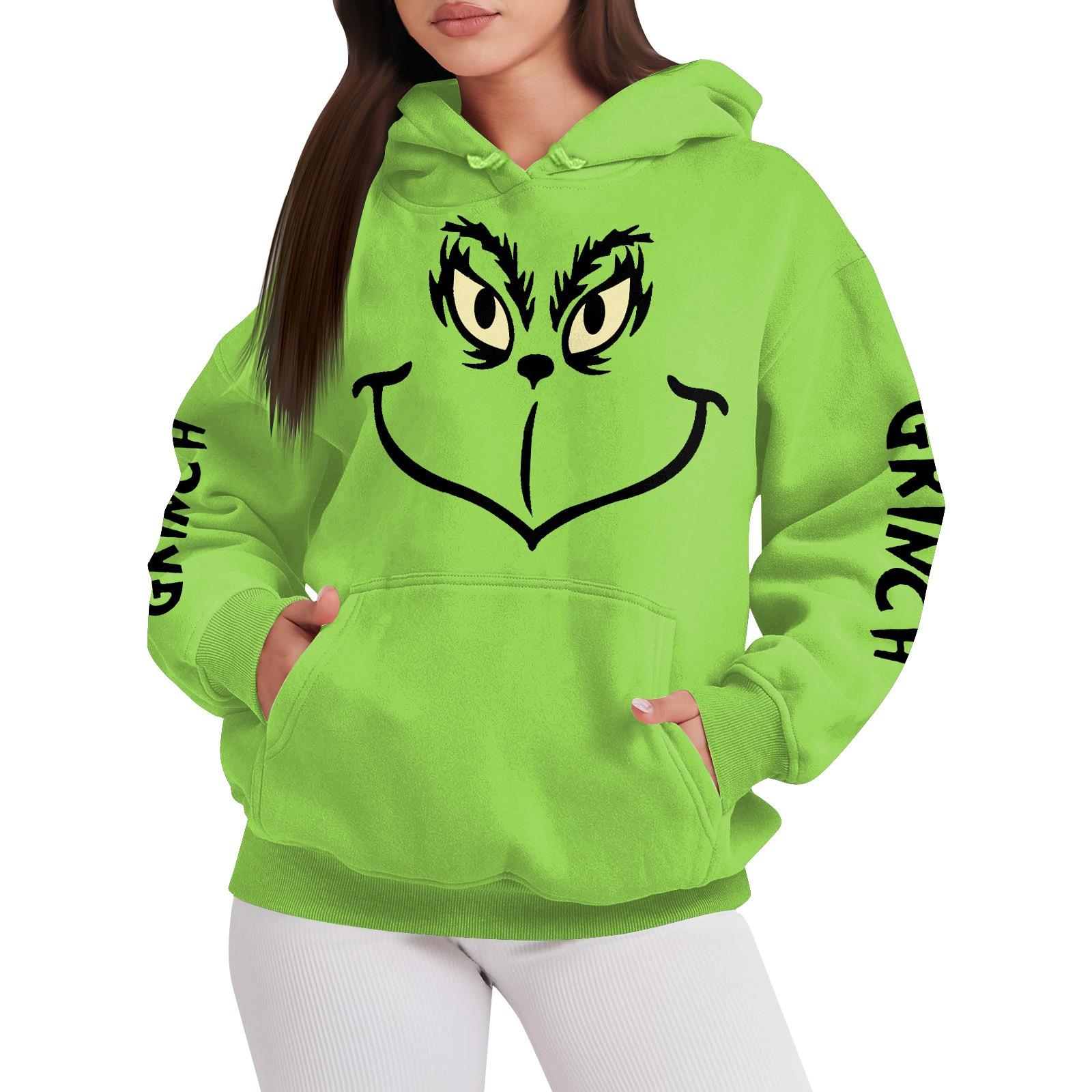 Женская модная свободная толстовка с длинными рукавами и круглым вырезом, плюшевая толстовка с рождественским принтом, топ L зелёный
Женская модная свободная толстовка с длинными рукавами и круглым вырезом, плюшевая толстовка с рождественским принтом, топ L зелёный