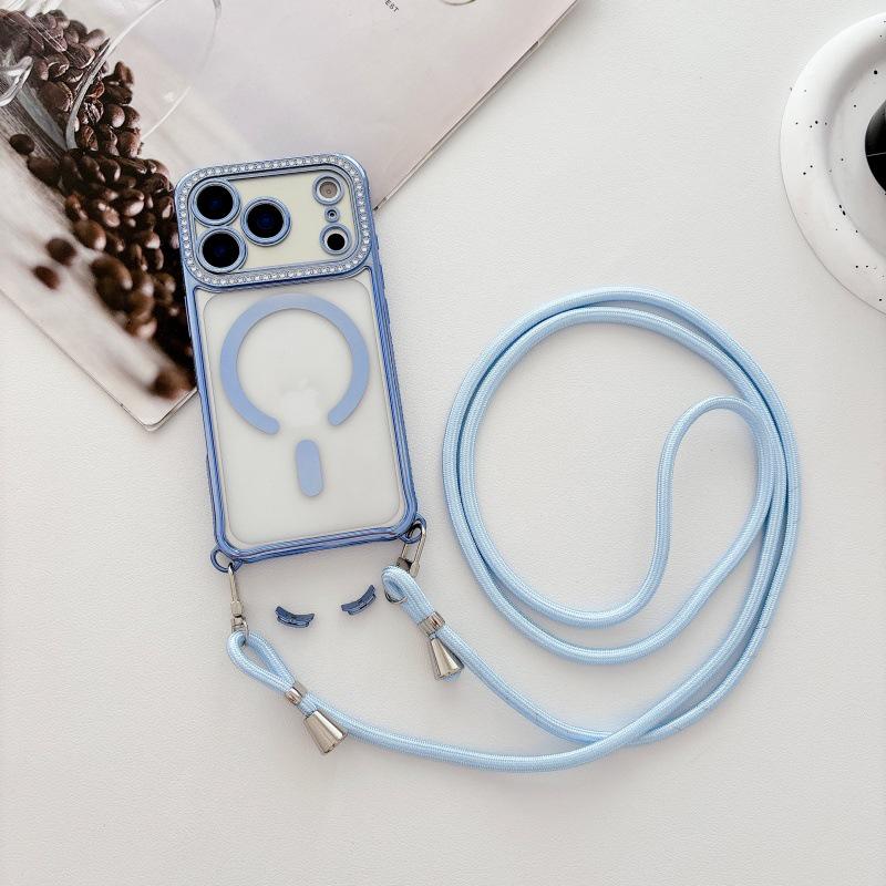 Premium Corner-Drill Crossbody Lanyard Phone Case with Magnetic Buckle, Compatible with iPhone 17/16/15/14/13, Electroplated Finish iPhone 15 Plus/14 Plus
Premium Corner-Drill Crossbody Lanyard Phone Case with Magnetic Buckle, Compatible with iPhone 17/16/15/14/13, Electroplated Finish iPhone 15 Plus/14 Plus