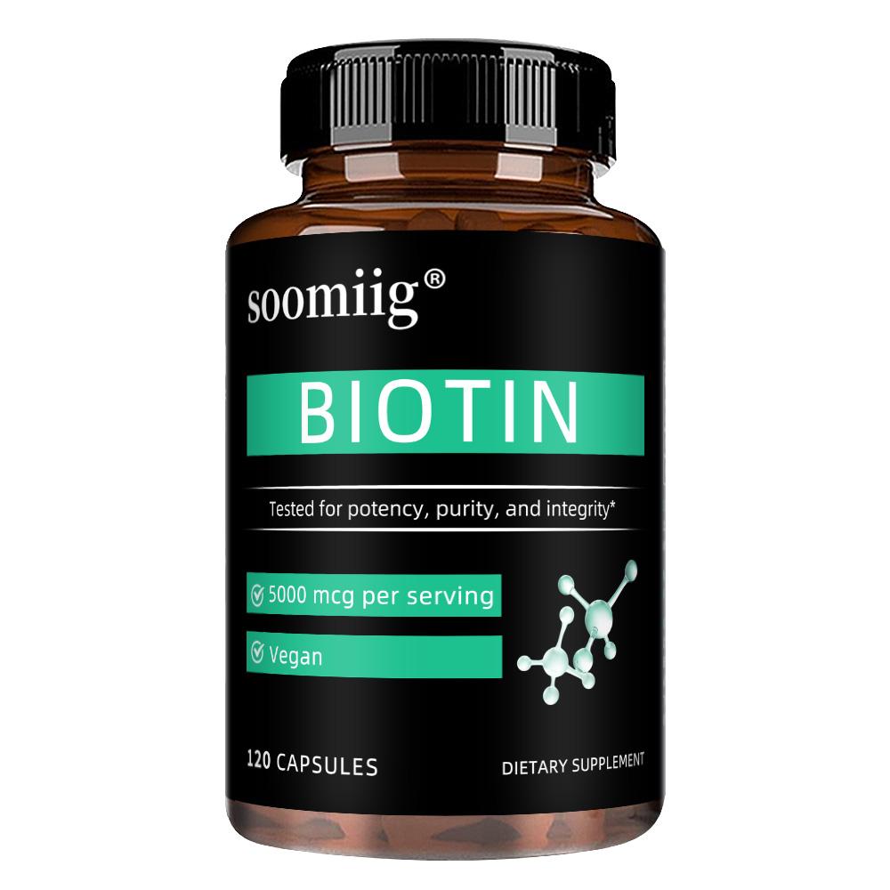 Biotin 5000 mcg, Dietary Supplement, 120 Capsules Per Bottle 120 Capsules
Biotin 5000 mcg, Dietary Supplement, 120 Capsules Per Bottle 120 Capsules