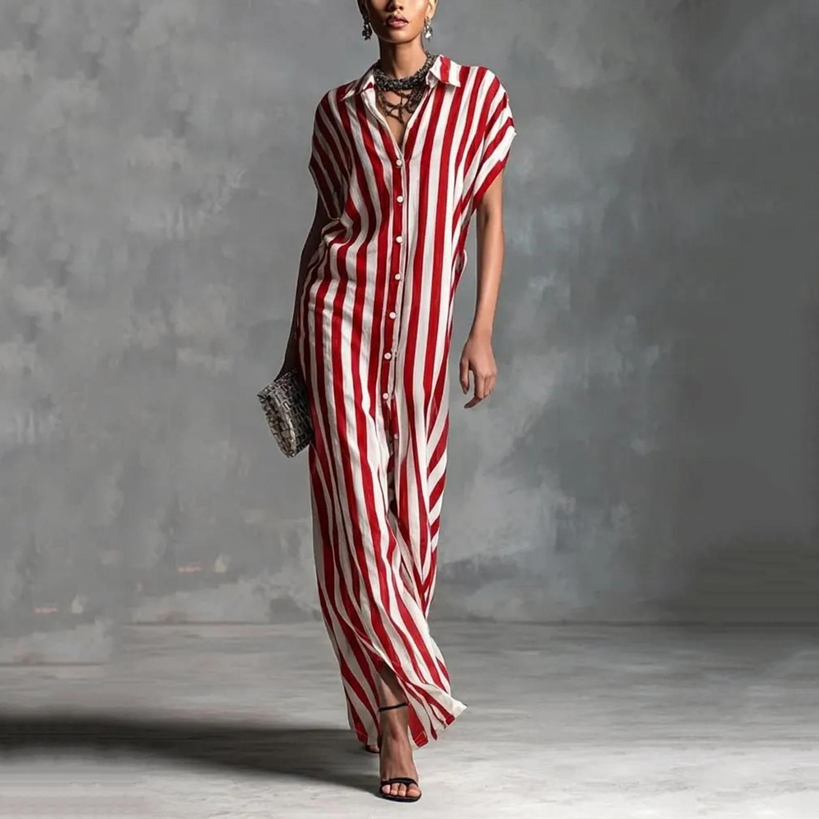 Women s Summer Casual Loose Fit V Neck Maxi Dress Button Down Front Short Sleeve Lightweight Long Dress S червоний
Women s Summer Casual Loose Fit V Neck Maxi Dress Button Down Front Short Sleeve Lightweight Long Dress S червоний