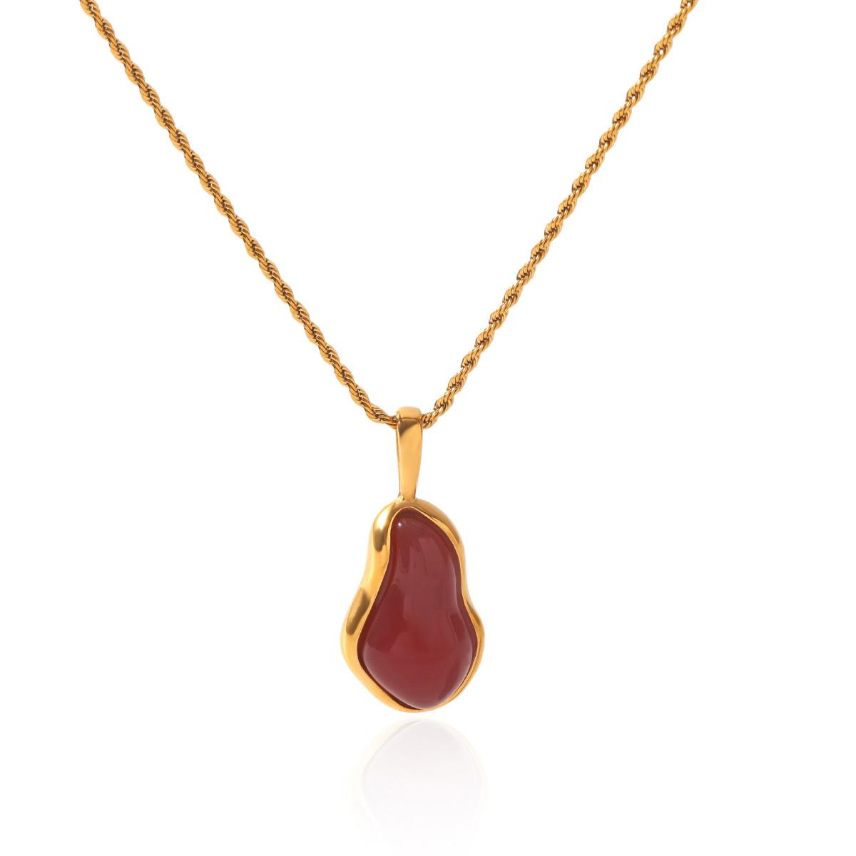 Stainless Steel Gold Color Rope Chain Necklace Irregular Geometric Enamel Resin Pendant for Women Waterproof Jewelry Collar червоний
Stainless Steel Gold Color Rope Chain Necklace Irregular Geometric Enamel Resin Pendant for Women Waterproof Jewelry Collar червоний