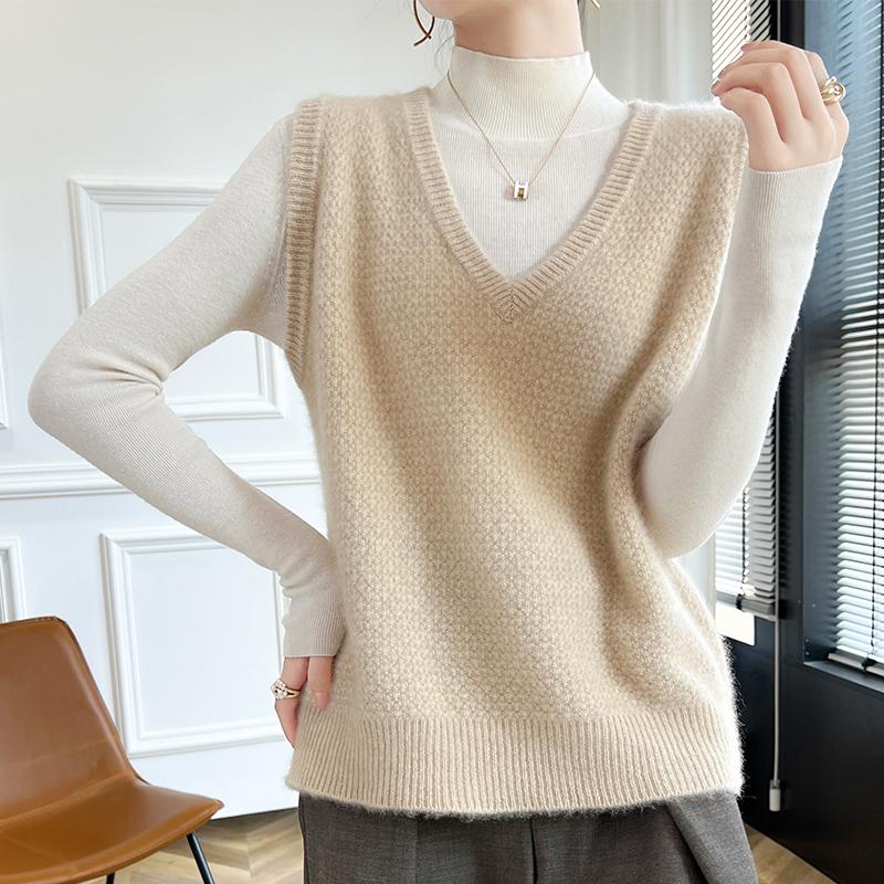 Жіночий кашеміровий жилет Qinghe кашемір 30% кашемір 70% вовна Осінньо-зимовий кашеміровий жилет м який і теплий XXL бежевий
Жіночий кашеміровий жилет Qinghe кашемір 30% кашемір 70% вовна Осінньо-зимовий кашеміровий жилет м який і теплий XXL бежевий