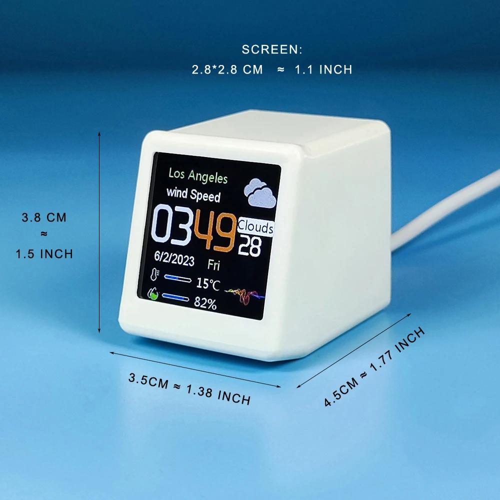 Mini Smart WiFi Weather Station Clock, Gaming Desktop Decor with DIY GIF Animations & Electronic Album, LED Display Smart Home чорний
Mini Smart WiFi Weather Station Clock, Gaming Desktop Decor with DIY GIF Animations & Electronic Album, LED Display Smart Home чорний