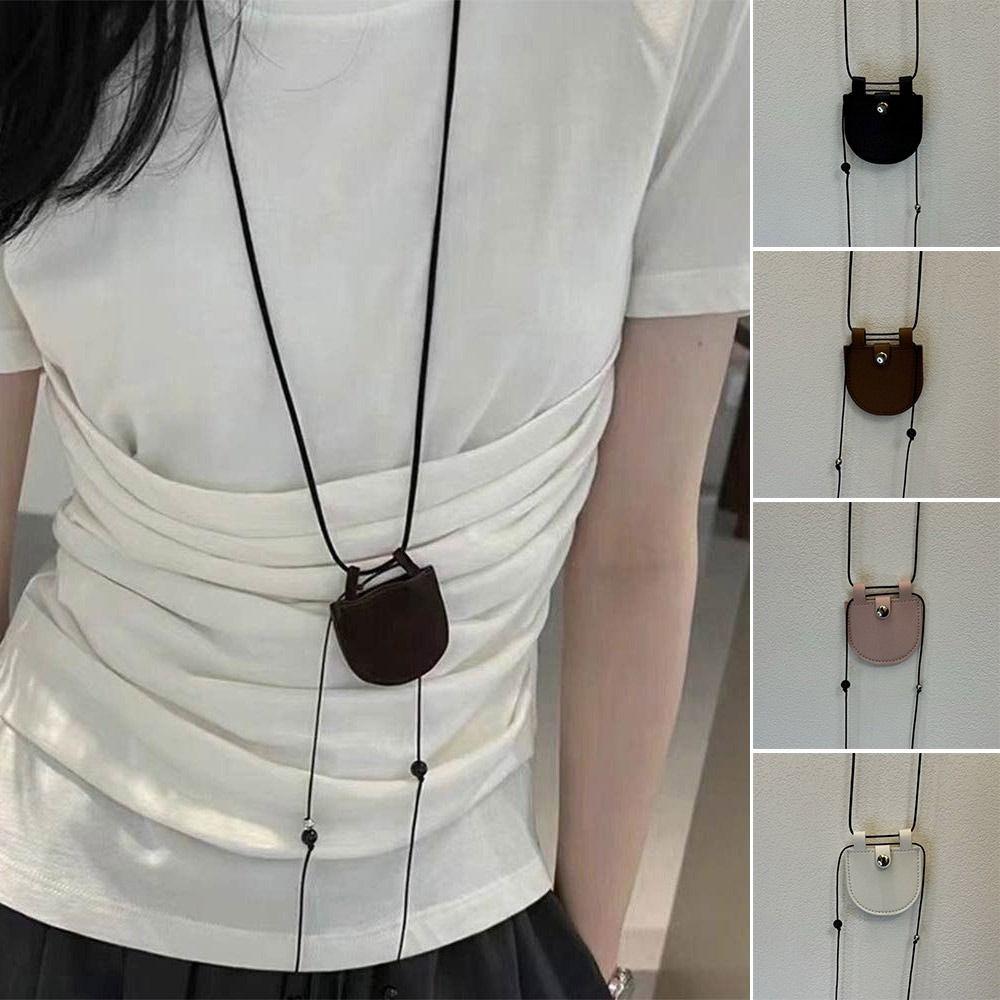 Adjustable Chain Suede Bag Necklace with Long Strap Sweater Chain Necklace Mini Necklace H
Adjustable Chain Suede Bag Necklace with Long Strap Sweater Chain Necklace Mini Necklace H