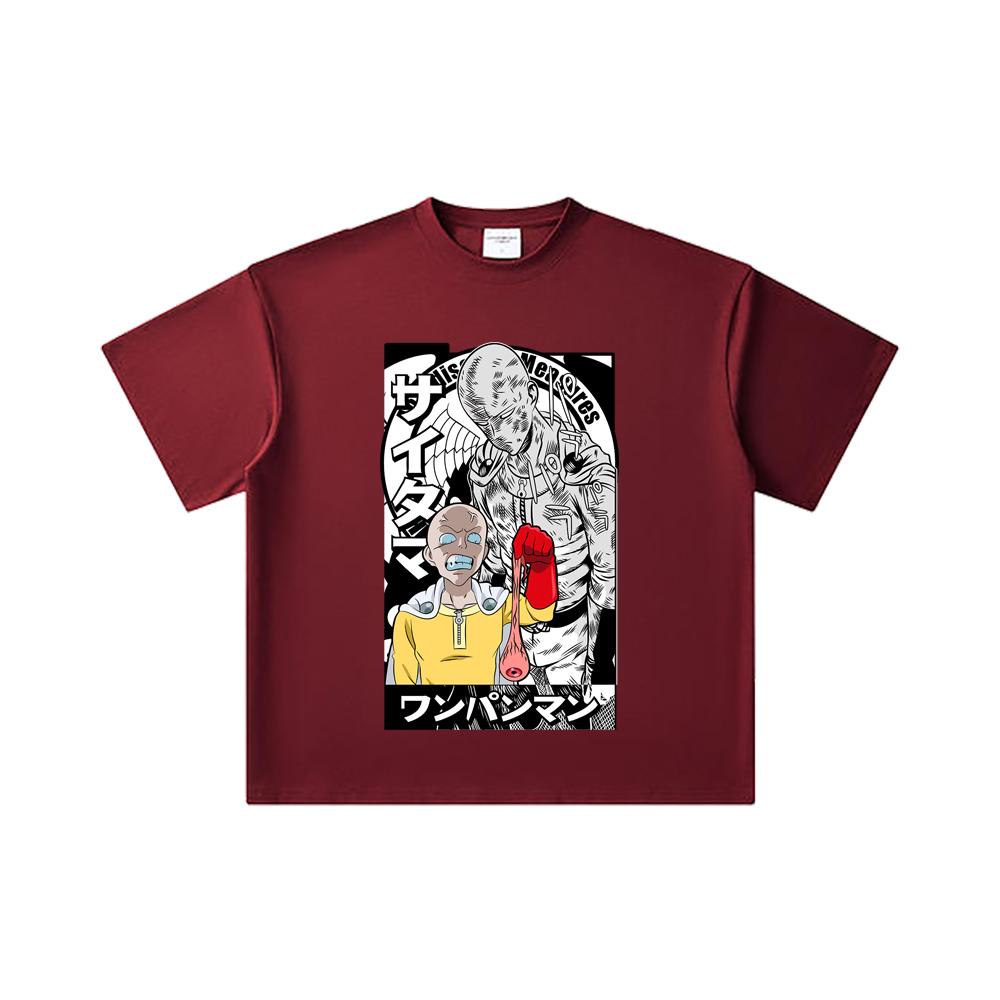 260 GSM Double Yarn 32 Count 100% Cotton One Punch Man V6 Saitama Print Unisex Heavy Cotton T Shirt 2XL вина червоного кольору
260 GSM Double Yarn 32 Count 100% Cotton One Punch Man V6 Saitama Print Unisex Heavy Cotton T Shirt 2XL вина червоного кольору