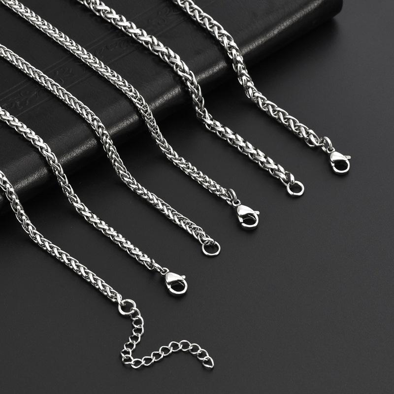 Titanium Steel Non-Fading Twisted Dragon Bone Chain Necklace for Men and Women 3.0MM x 45CM
Titanium Steel Non-Fading Twisted Dragon Bone Chain Necklace for Men and Women 3.0MM x 45CM