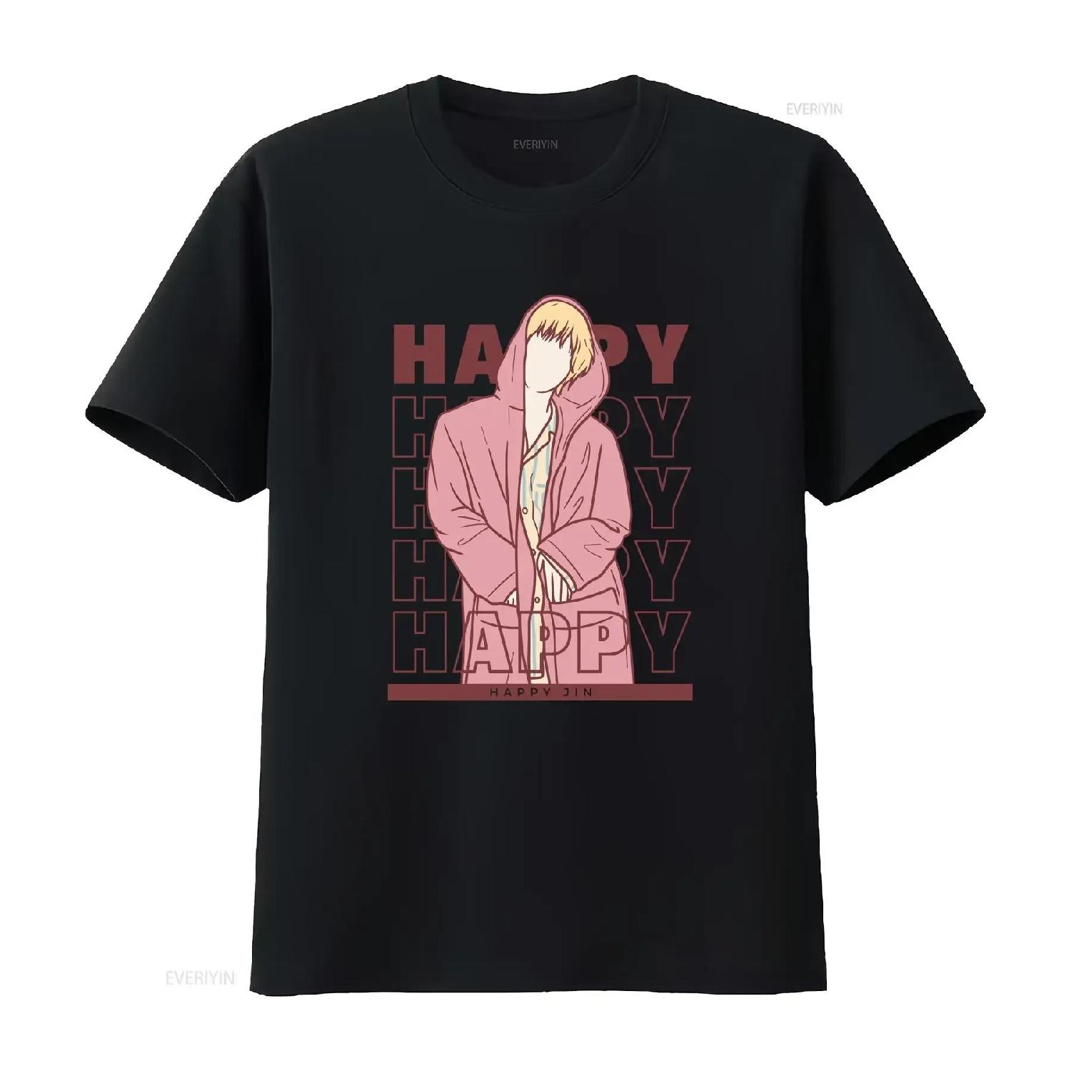 Happy Jin shirt T Kpop Army for vintage Washed streetwear Versatile Top For Everyday Wear Breathable graphic Slightly Unisex S чёрный
Happy Jin shirt T Kpop Army for vintage Washed streetwear Versatile Top For Everyday Wear Breathable graphic Slightly Unisex S чёрный