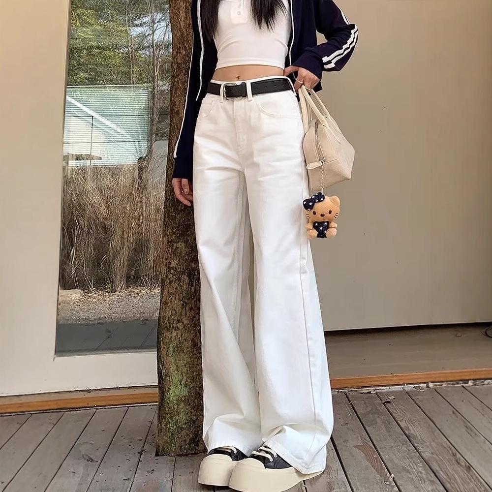 High-Waist White Wide-Leg Jeans for Women - Loose, Slimming, Straight-Fit Pants Medium білий
High-Waist White Wide-Leg Jeans for Women - Loose, Slimming, Straight-Fit Pants Medium білий