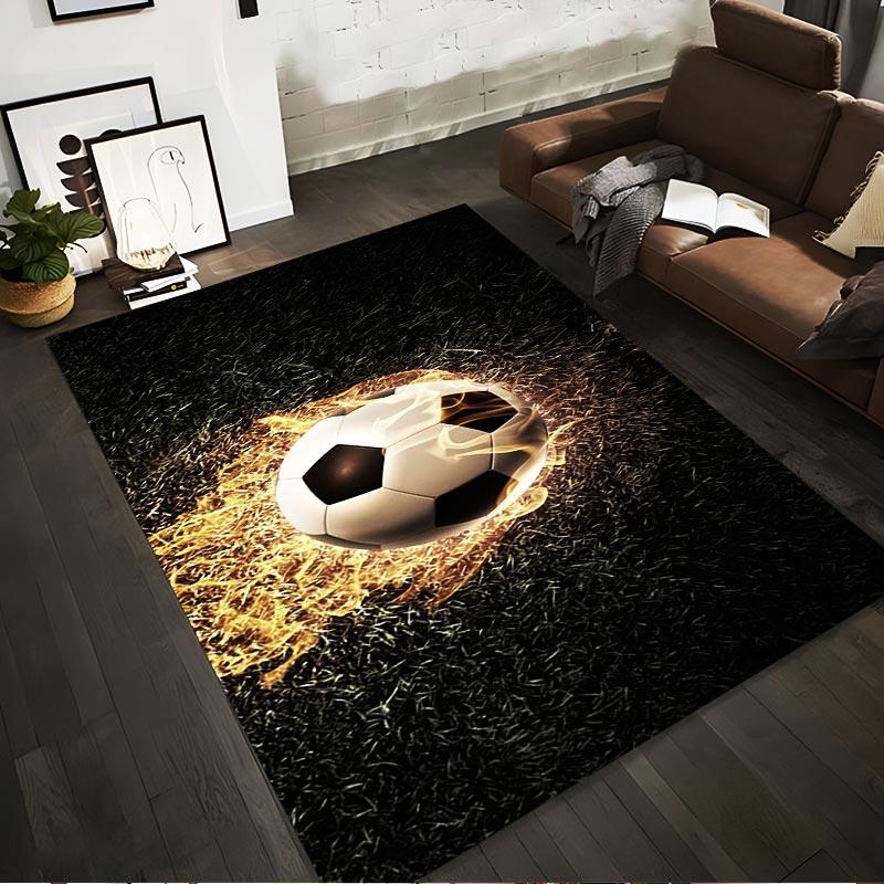 Fiery Soccer Ball Rug with Black Grass Background, Modern Design Suitable for use as an anti-slip for living room bedroom sofas 40x60cm( 15x23in )
Fiery Soccer Ball Rug with Black Grass Background, Modern Design Suitable for use as an anti-slip for living room bedroom sofas 40x60cm( 15x23in )