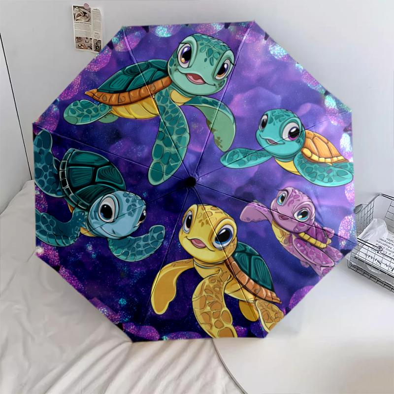 sea turtle pattern, automatic folding umbrella, portable and foldable design, 8 ribs, a Christmas or birthday gift.
sea turtle pattern, automatic folding umbrella, portable and foldable design, 8 ribs, a Christmas or birthday gift.