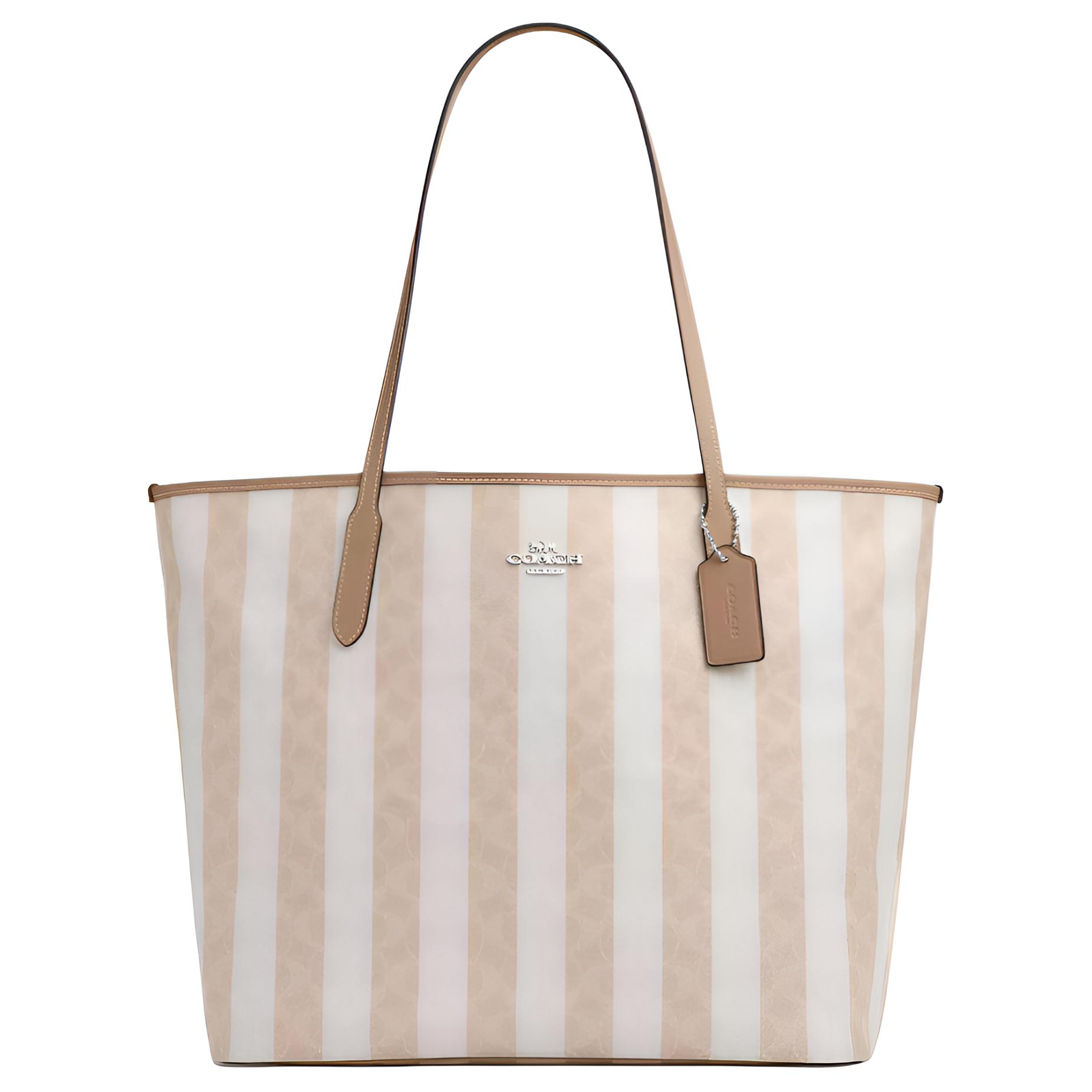 Coach City Signature 55 Logo Stripe Print Design Coated Canvas Tote Bag Women tote bag Sand Brown CBI03-SSNT2 Basic Set (Bag+Dust Bag)
Coach City Signature 55 Logo Stripe Print Design Coated Canvas Tote Bag Women tote bag Sand Brown CBI03-SSNT2 Basic Set (Bag+Dust Bag)