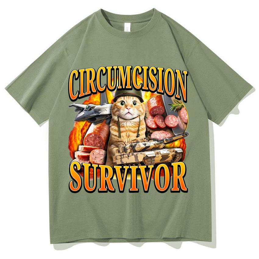 Circumcision Survivor Funny Cat Meme T-shirt Unisex Women Retro High Quality T-shirt Casual Cotton Gothic Cozy Short Sleeve T-shirt 4XL
Circumcision Survivor Funny Cat Meme T-shirt Unisex Women Retro High Quality T-shirt Casual Cotton Gothic Cozy Short Sleeve T-shirt 4XL