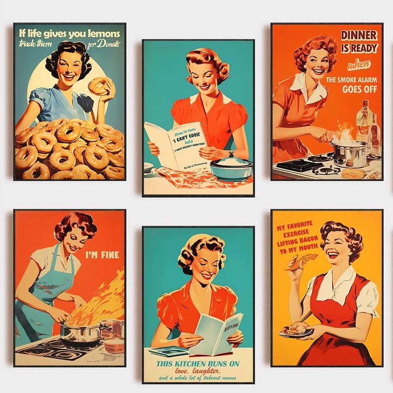Retro Kitchen Cartoon Poster Vintage Food Humorous Wall Art Canvas Picture for Modern Kitchens Dining Room Decoration Home Gift 21cm×30cm NoFrame
Retro Kitchen Cartoon Poster Vintage Food Humorous Wall Art Canvas Picture for Modern Kitchens Dining Room Decoration Home Gift 21cm×30cm NoFrame
