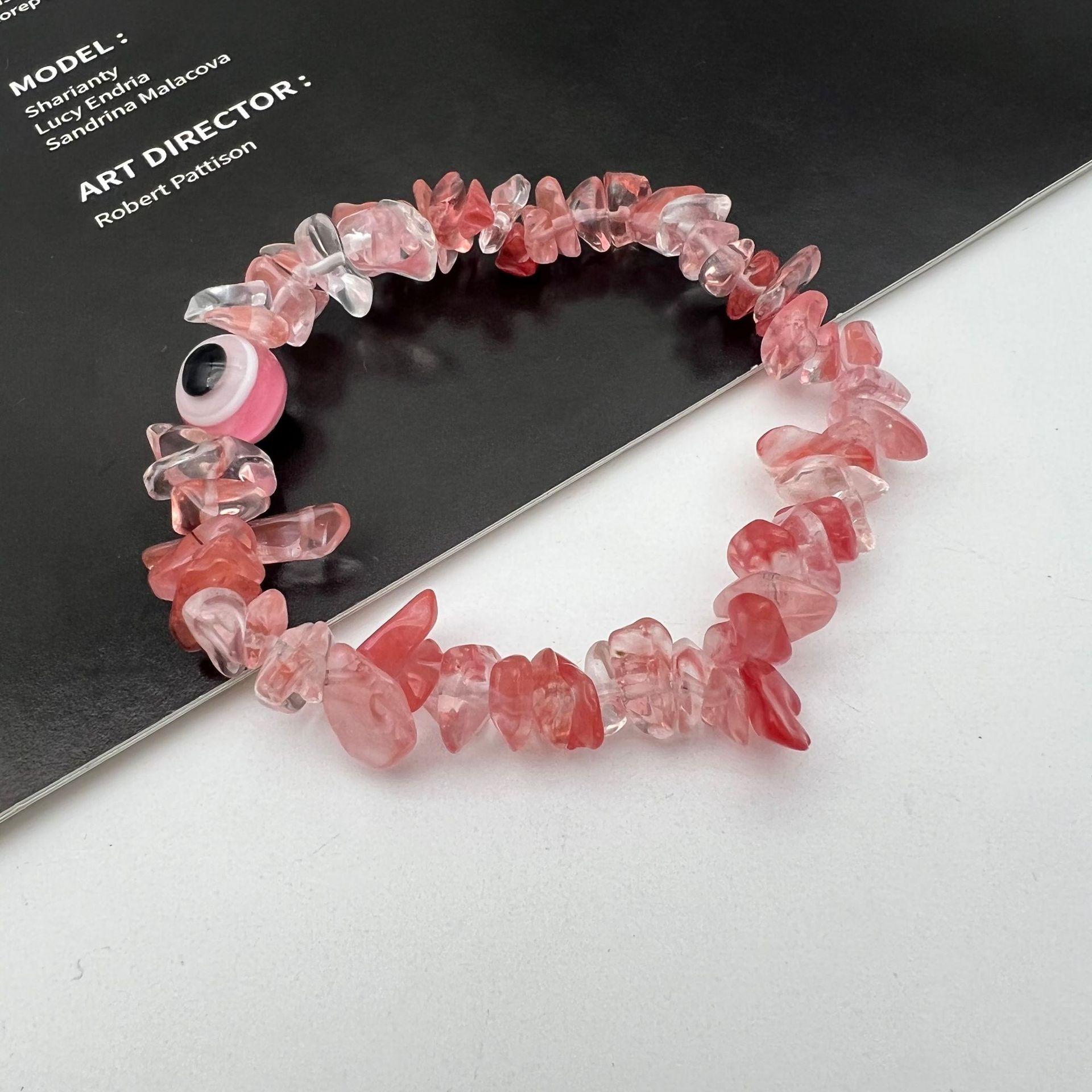 b57 Evil Eye Personality Multicolored Retro Bracelet Fun Irregular Stone Exaggeration Beads Minimalist Jewelry Rose Bangles рожевий
b57 Evil Eye Personality Multicolored Retro Bracelet Fun Irregular Stone Exaggeration Beads Minimalist Jewelry Rose Bangles рожевий