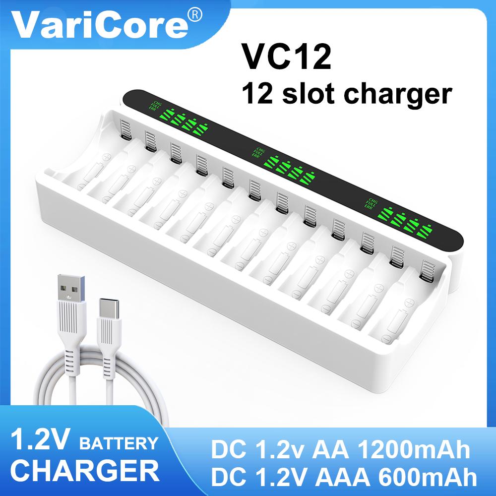 VariCore New Original VC12 1.2V 12-Slot Rechargeable Battery Charger for Ni-MH AA AAA Nickel Hydrogen Batteries Only Charger
VariCore New Original VC12 1.2V 12-Slot Rechargeable Battery Charger for Ni-MH AA AAA Nickel Hydrogen Batteries Only Charger