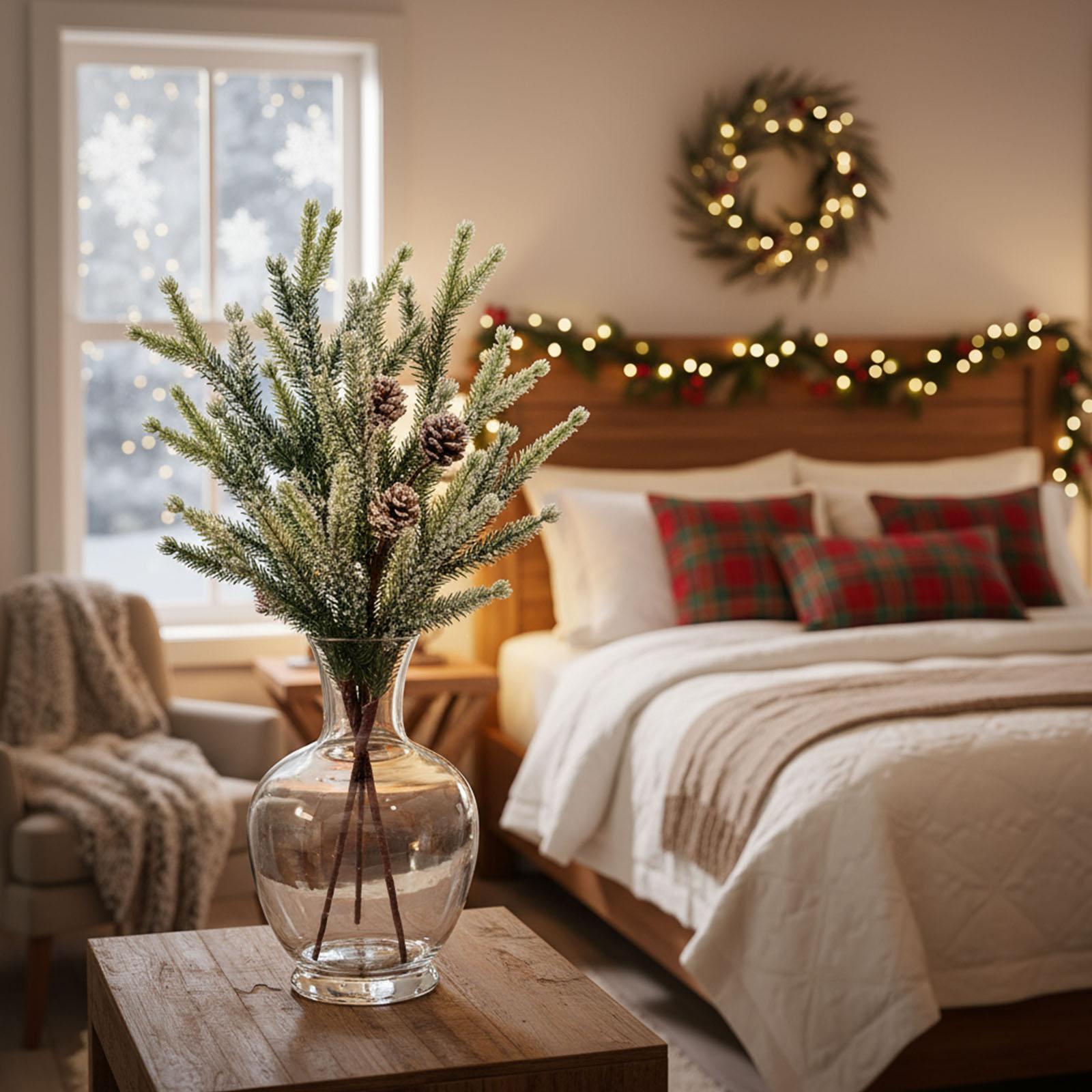 13inch Christmas Snowy Artificial Cypress Pine Needles Branch with Pinecones Stems Fake Frosted Pine Pick for White Winter Decor UNITED KINGDOM
13inch Christmas Snowy Artificial Cypress Pine Needles Branch with Pinecones Stems Fake Frosted Pine Pick for White Winter Decor UNITED KINGDOM