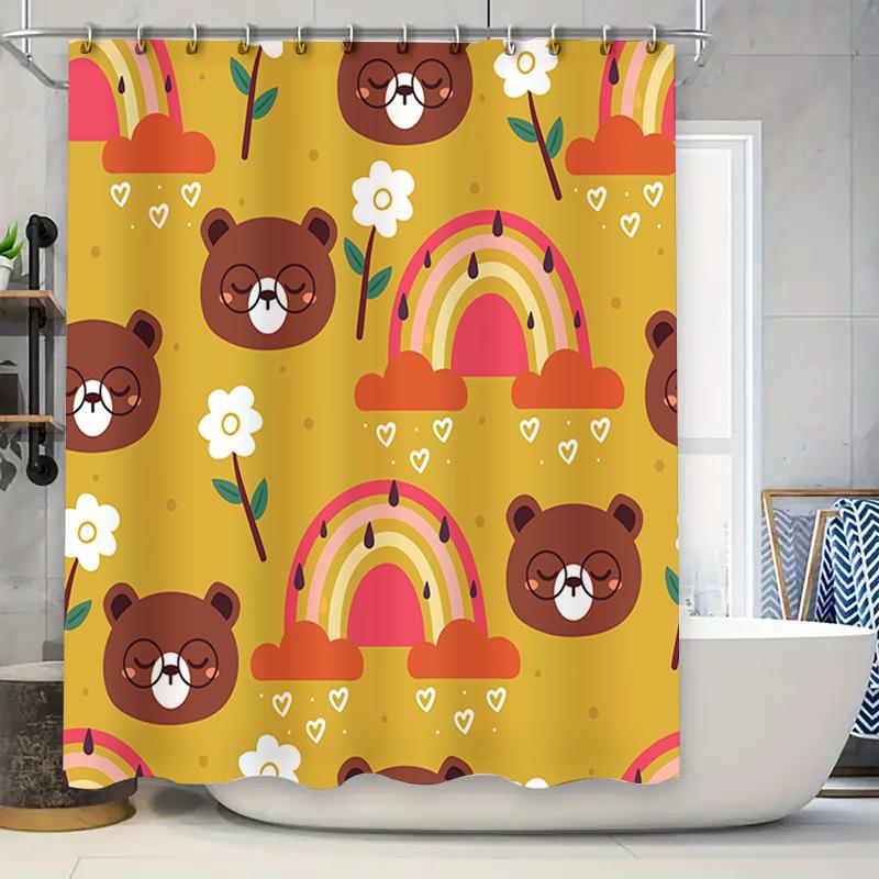 Waterproof Polyester Custom Printed Bathroom Shower Curtain With Cartoon Animal Design For Home Decoration 48 X72 (S) Or 69X72(M W60H190(CM)-1 Pcs
Waterproof Polyester Custom Printed Bathroom Shower Curtain With Cartoon Animal Design For Home Decoration 48 X72 (S) Or 69X72(M W60H190(CM)-1 Pcs