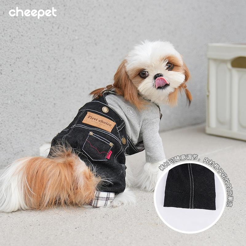 Pet clothes spring and summer basic washed denim overalls Teddy Schnauzer small dog travel clothes S
Pet clothes spring and summer basic washed denim overalls Teddy Schnauzer small dog travel clothes S