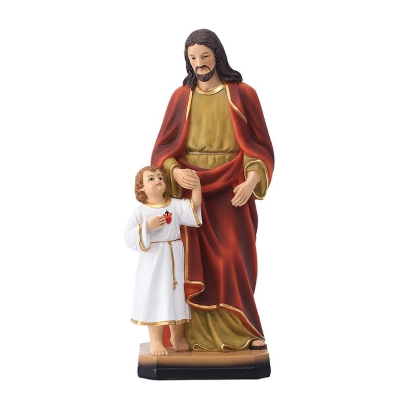 Religious Resins Craft Holy Family Sculpture Father With Son Tabletop Decoration For Catholic Household Spiritual Gift 1
Religious Resins Craft Holy Family Sculpture Father With Son Tabletop Decoration For Catholic Household Spiritual Gift 1