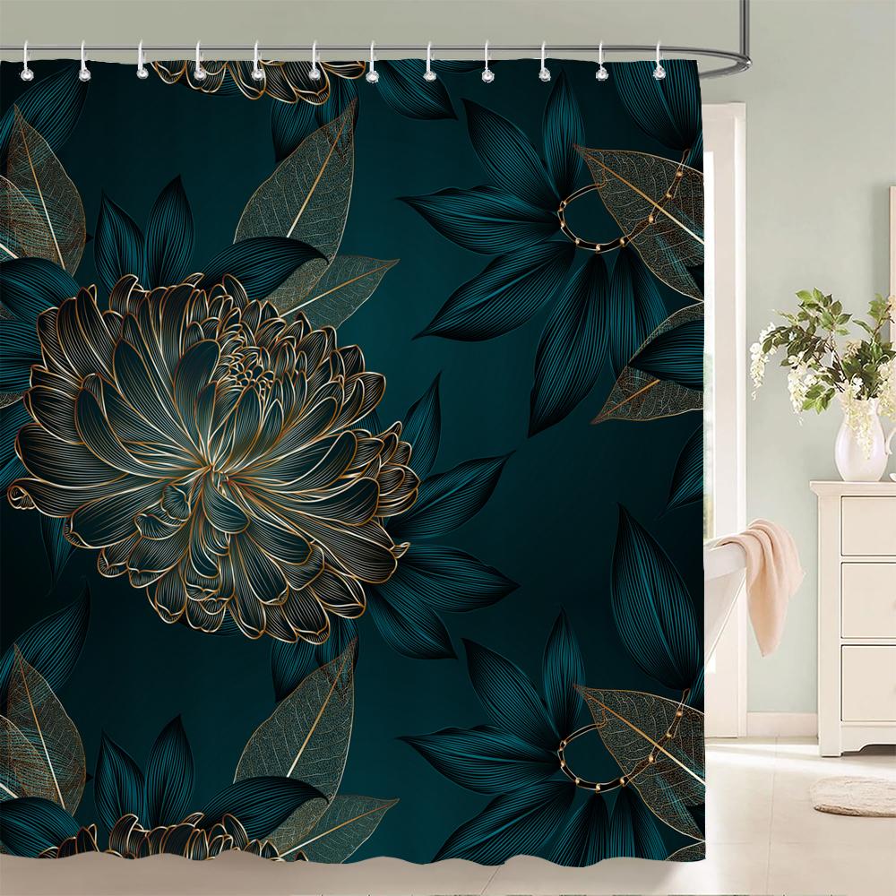 1Pc Art Golden Flowers Print Shower Curtain Waterproof Fabric,Floral Pattern Partition Curtain Decorate Bathroom Curtain W60H190(CM)-1 Pcs
1Pc Art Golden Flowers Print Shower Curtain Waterproof Fabric,Floral Pattern Partition Curtain Decorate Bathroom Curtain W60H190(CM)-1 Pcs