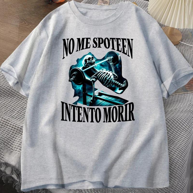 NO ME SPOTEEN INTENTO MORIR Skeleton Gym TShirt Funny Trendy Fitness Exercise Graphic T Shirts Halloween Fall Tshirt Clothes 4XL
NO ME SPOTEEN INTENTO MORIR Skeleton Gym TShirt Funny Trendy Fitness Exercise Graphic T Shirts Halloween Fall Tshirt Clothes 4XL