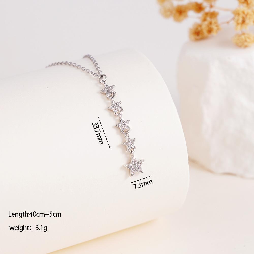 Trendy Bling Shiny Zircon Star Long Tassel Necklace for Women Stainless Steel Chain Elegant Jewelry Sweater Accessories Gifts
Trendy Bling Shiny Zircon Star Long Tassel Necklace for Women Stainless Steel Chain Elegant Jewelry Sweater Accessories Gifts