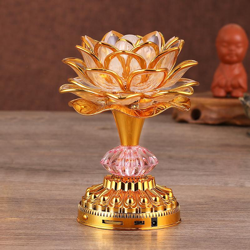 Lotus Flower Lights Buddha Bright Lamp LED Colorful Light Lotus Lanterns Buddha Prayer Machine Goddess Buddhist Music Temple
Lotus Flower Lights Buddha Bright Lamp LED Colorful Light Lotus Lanterns Buddha Prayer Machine Goddess Buddhist Music Temple