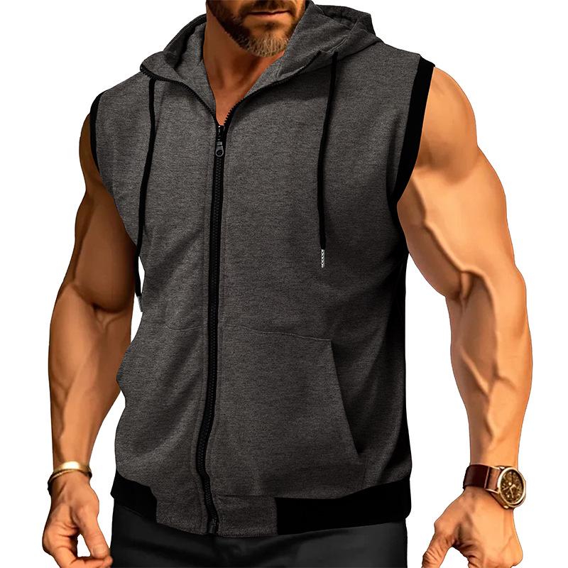 2025 Bestseller Men s Double-Layer Sleeveless Hooded Zipper Sweatshirt - Color Block Casual Fashion Large темно-сірий
2025 Bestseller Men s Double-Layer Sleeveless Hooded Zipper Sweatshirt - Color Block Casual Fashion Large темно-сірий