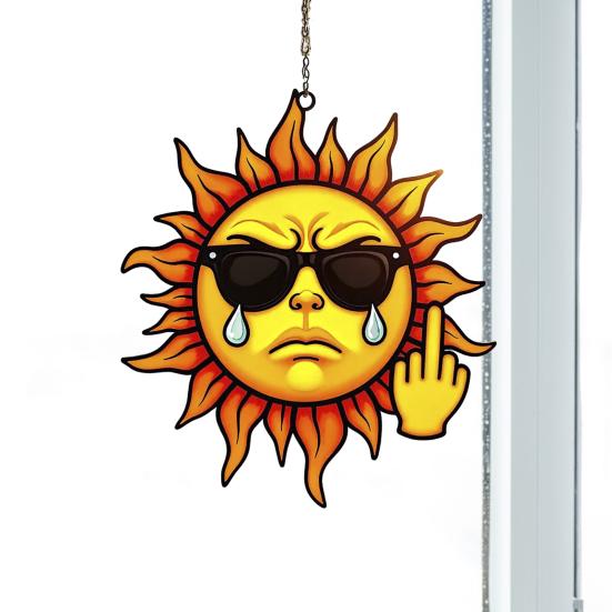 Hanging Pendant Middle Finger Suncatcher with Lanyard Easy to Hang Sun Catcher Window Ornament Indoor Outdoor Decoration A
Hanging Pendant Middle Finger Suncatcher with Lanyard Easy to Hang Sun Catcher Window Ornament Indoor Outdoor Decoration A