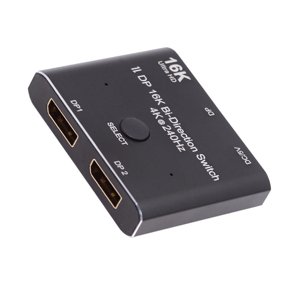 NFHK DP DisplayPort Bidirectional 2x1 Switch Splitter Selector Hub Support HDCP SST Enhancement 2.0 16K@60hz 4K@240hz Converter, NF-DP-030-16K
NFHK DP DisplayPort Bidirectional 2x1 Switch Splitter Selector Hub Support HDCP SST Enhancement 2.0 16K@60hz 4K@240hz Converter, NF-DP-030-16K