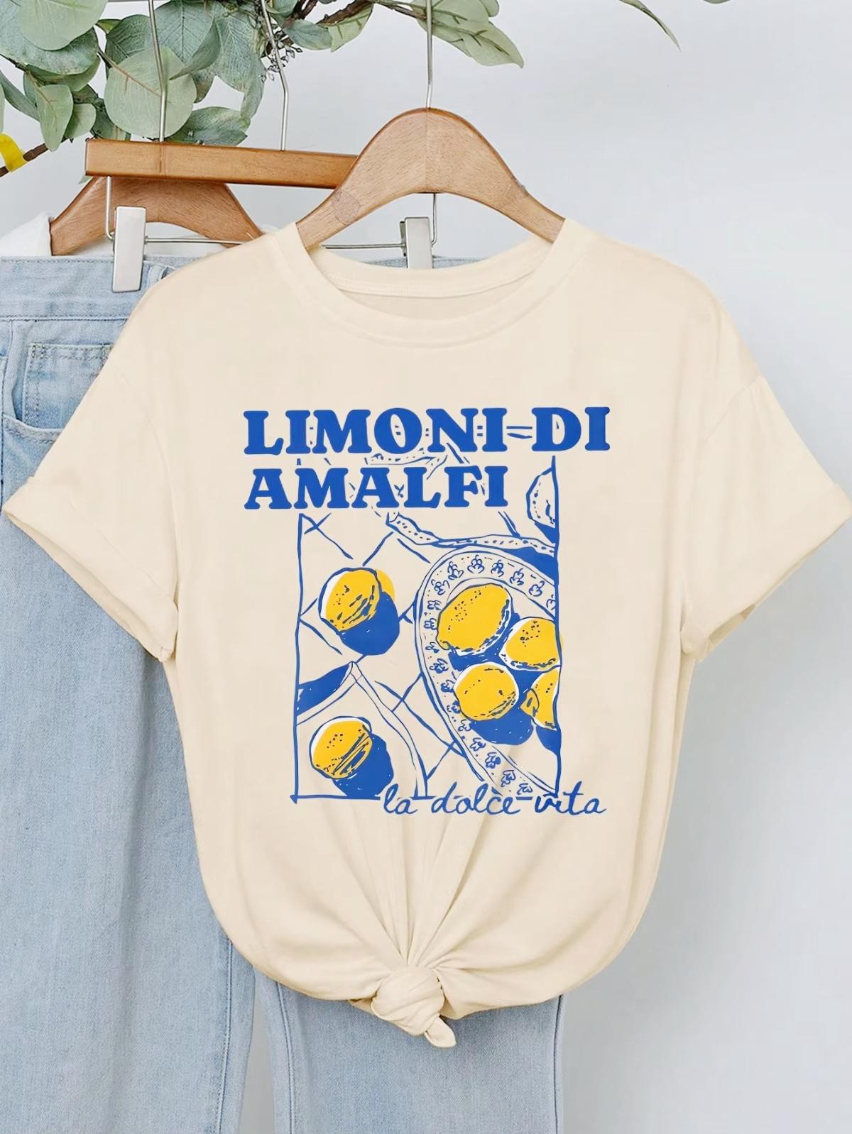 New Limoni Di Amalfi Lemon Graphic Women New Trend Collection TShirt Crew Neck Lettering Spring Summer Fashion 4XL
New Limoni Di Amalfi Lemon Graphic Women New Trend Collection TShirt Crew Neck Lettering Spring Summer Fashion 4XL