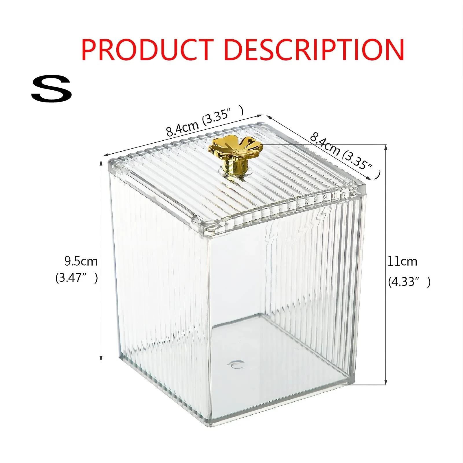 Акриловый держатель для ватных палочек, баночки для ванной с крышками, диспенсер для ватных шариков, ватных дисков, нити
Акриловый держатель для ватных палочек, баночки для ванной с крышками, диспенсер для ватных шариков, ватных дисков, нити