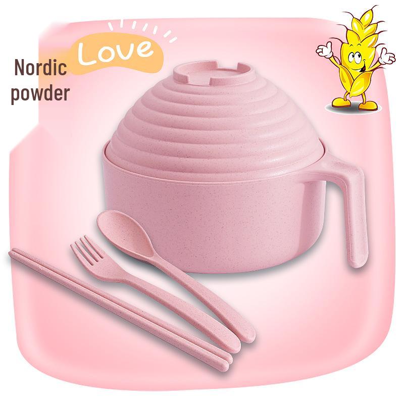 Wheat Straw Noodle Bowl Set - 5-Piece: Rice Bowl, Chopsticks, Fork, Spoon. Perfect for Students. Ideal for Instant Noodles. Household Use.
Wheat Straw Noodle Bowl Set - 5-Piece: Rice Bowl, Chopsticks, Fork, Spoon. Perfect for Students. Ideal for Instant Noodles. Household Use.