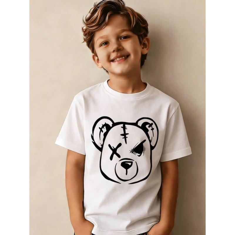 European Size Childrens Round-neck Short-sleeved T-shirt with Simple Bear Face Pattern Print 98cm жёлтый
European Size Childrens Round-neck Short-sleeved T-shirt with Simple Bear Face Pattern Print 98cm жёлтый